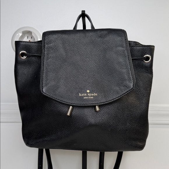 Kate spade Mulberry street small breezy leather backpack black purse bag - Picture 3 of 11